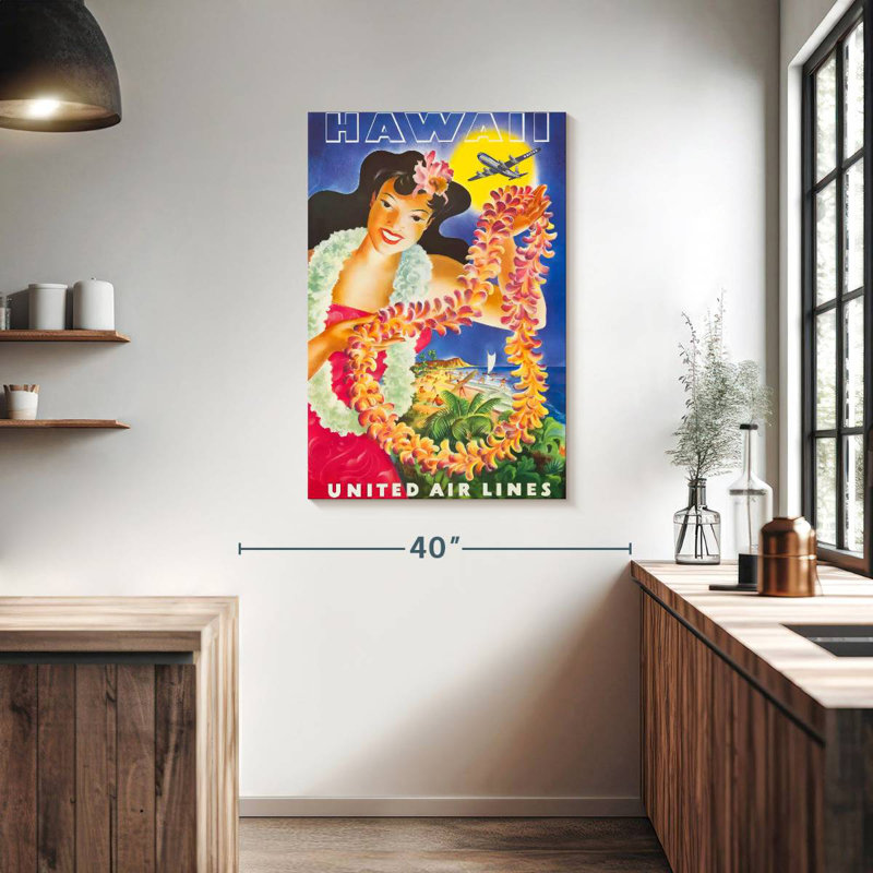Affiche de voyage Aime Hawaii, H 39 po x l 26 po