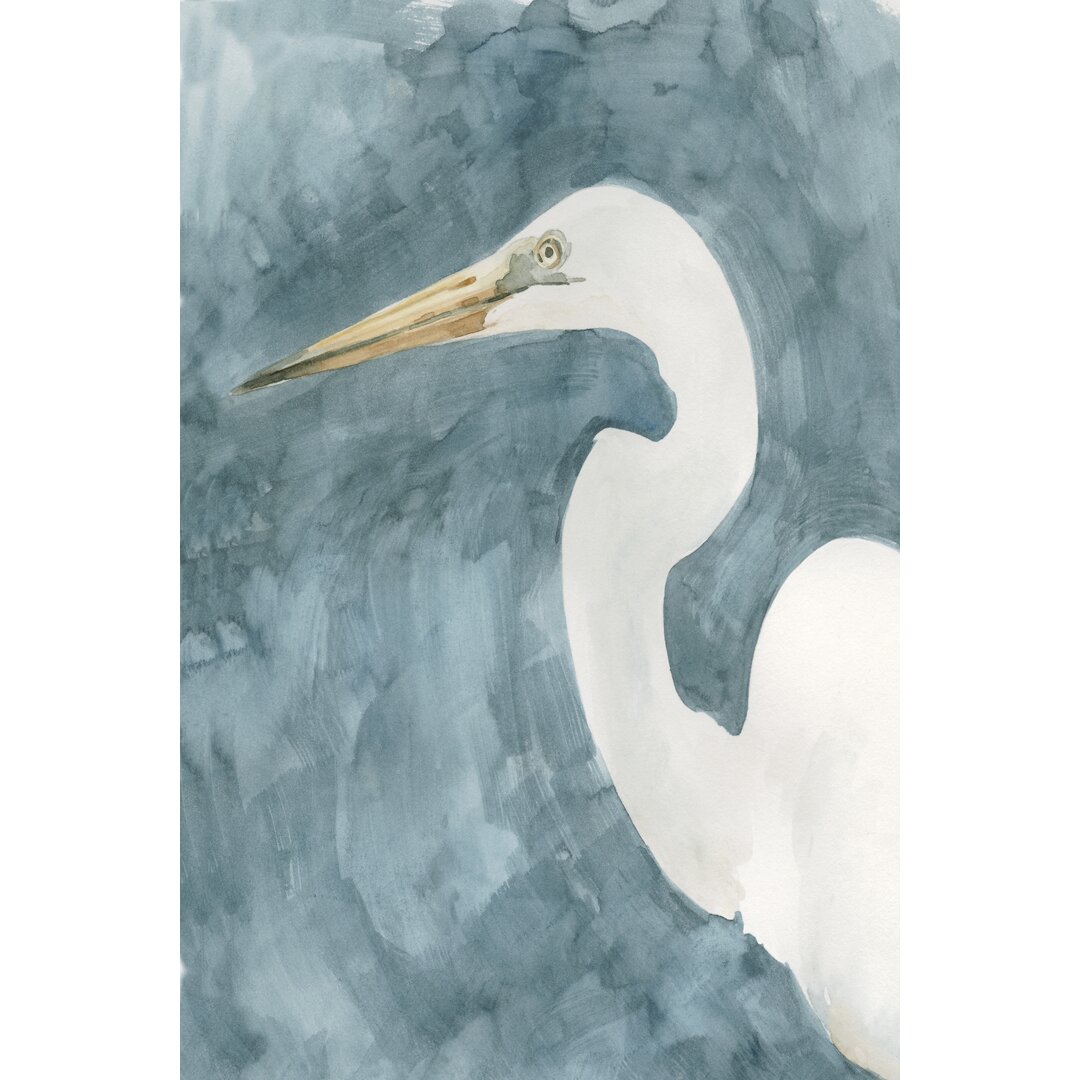 Leinwandbild Watercolor Heron Portrait I