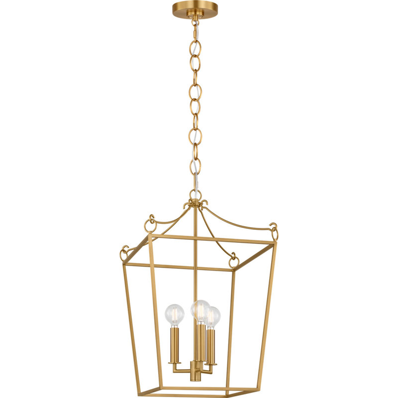Carlyle Lantern, Burnished Brass, 87" H x 13.75" W  x 13.75" D, 3