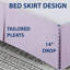 Jupe de lit en microfibre douce - ajustement facile avec une chute sur mesure de 14 po - qualité hôtelière, résistante au rétrécissement et à la décoloration - couvre-lit (mauve clair)-120007369-120285955