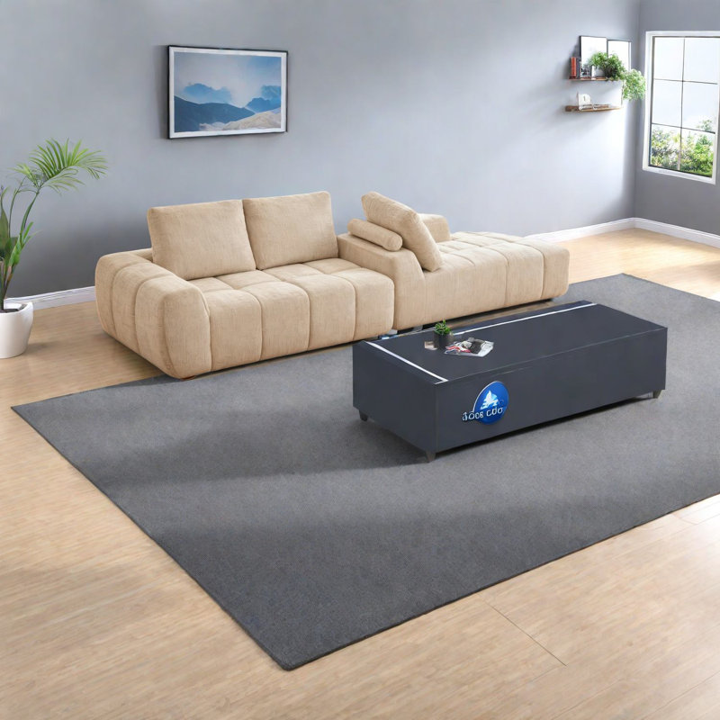 Canapé modulaire spacieux en chenille, canapé moderne en forme de L pour la maison et le bureau