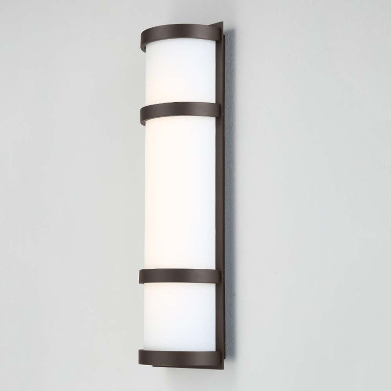 Latitude 1-Light LED Outdoor Sconce, Bronze, 12, 20" H x 6" W x 4" D