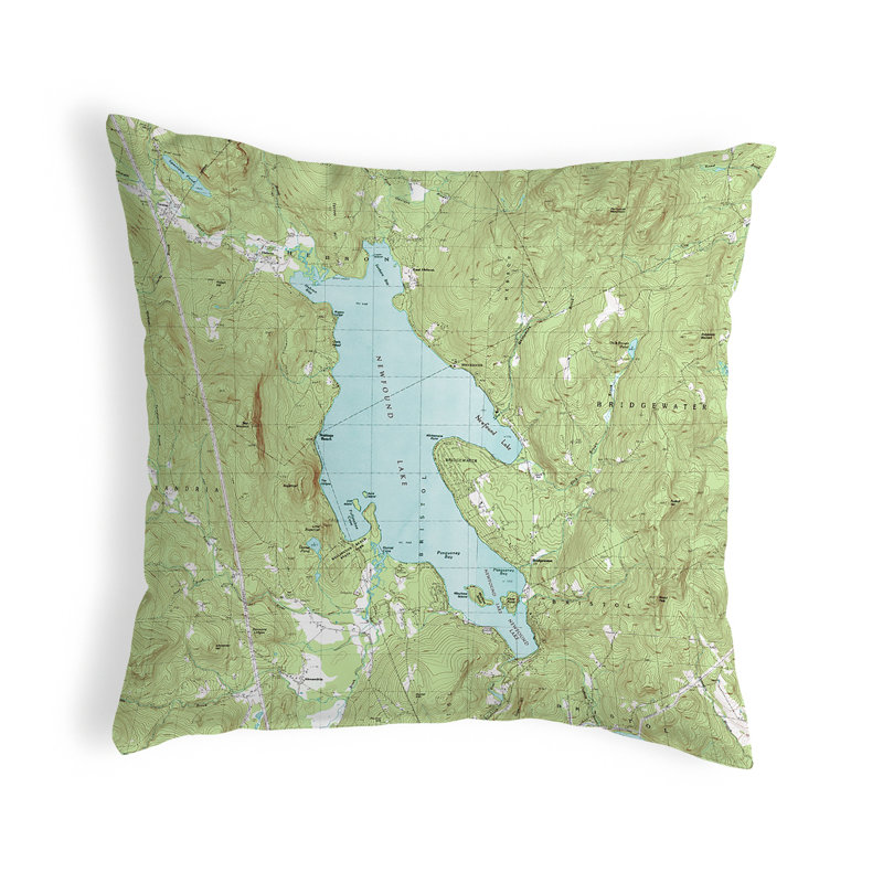 Nautical Map Outdoor Reversible Throw Pillow