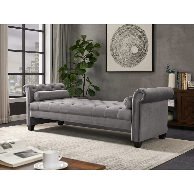 Repose-pieds Crillon, Tissu gris foncé