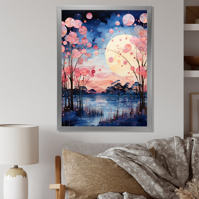 Lake Minimalisme Elegance - Imprimé, H 40 po x l 30 po x P 1,5 po, Cadre photo argenté