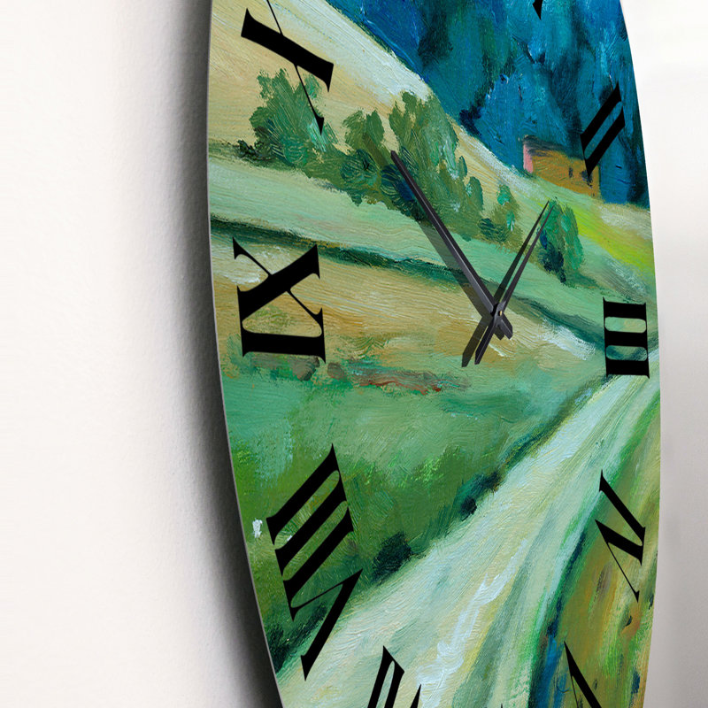 Route dans la campagne - Horloge murale, Moyen