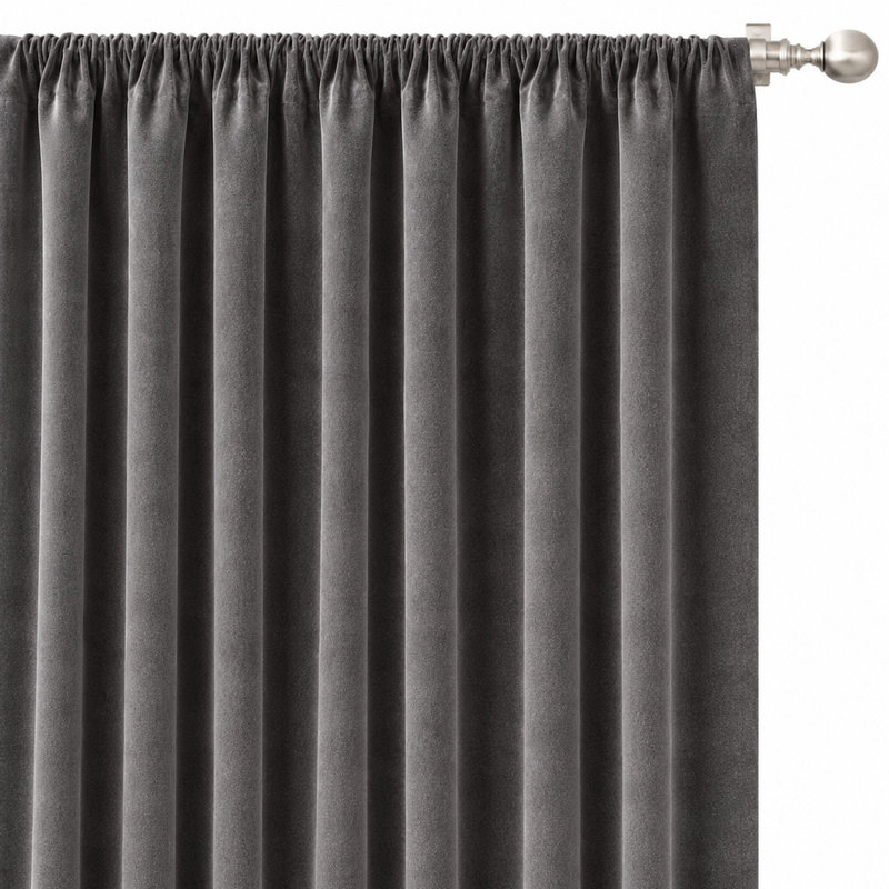 Shiny Solid Velvet | Gian Fabric, Gray