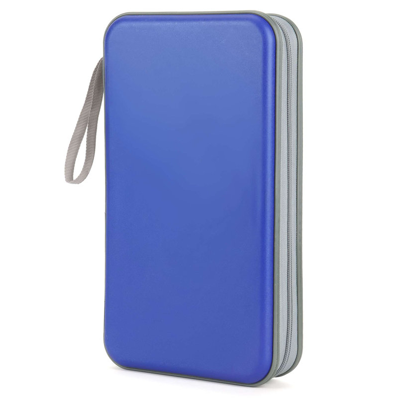 Boîte de rangement pour 96 CD, Bleu