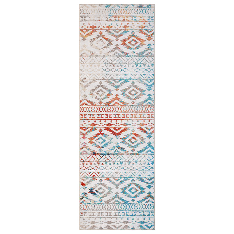 Machine Washable Rug Indoor Soft Rugs for Living Room Non Slip Accent Carpet Boho Rug Vintage Rug Ultra-Thin Low Pile Floor Cover for Bedroom Dining Room Nursery Home Office Playroom