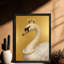 Reproduction d'art encadrée noire rétro «The Swan with a Crown»-169225712