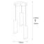 Luminaire suspendu cylindrique 3 lumières Aidie-1425921754