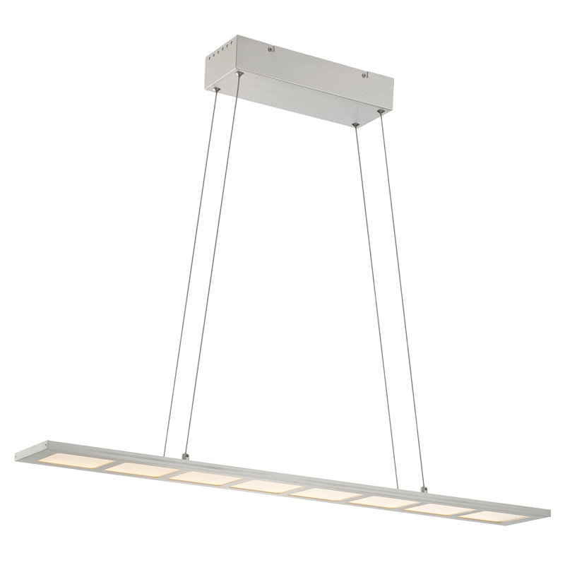 Luminaire suspendu linéaire pour îlot de cuisine 8 lumières Logston