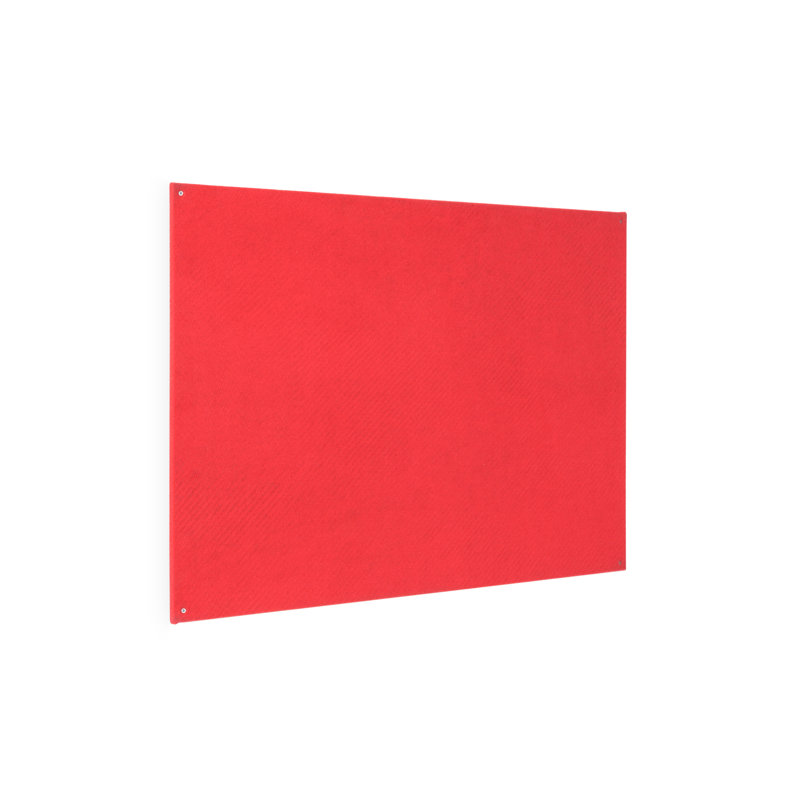 Felt Wall Mounted Magnetic Bulletin Board, Red, 120cm H x 240cm W x 1.5cm D