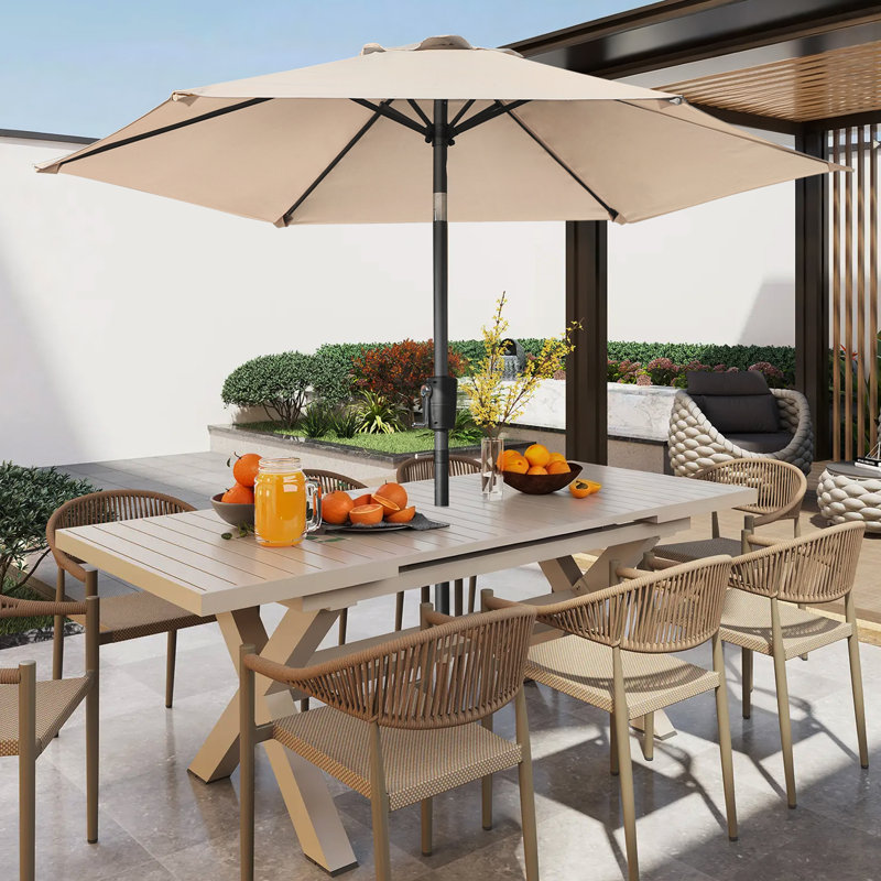 Cemil 225cm Market Parasol, Beige
