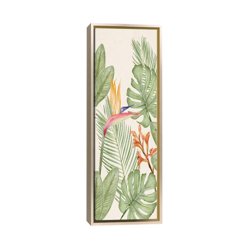 «Tropic Panel II», reproduction d'art sur toile encadrée, Reproduction encadrée sans passe-partout, H 48 po x l 16 po