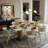 Dashona White Rectangular Sintered Stone Dining Table with Double Pedestals-1561481552-1549164671