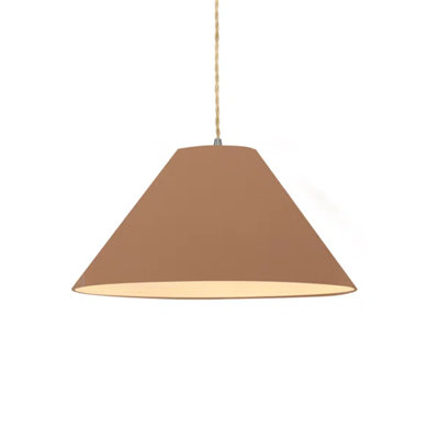 Radiance - Luminaire suspendu 1 lumière Avola - l 15 po x H 7,25 po - ampoule remplaçable - cordon torsadé beige