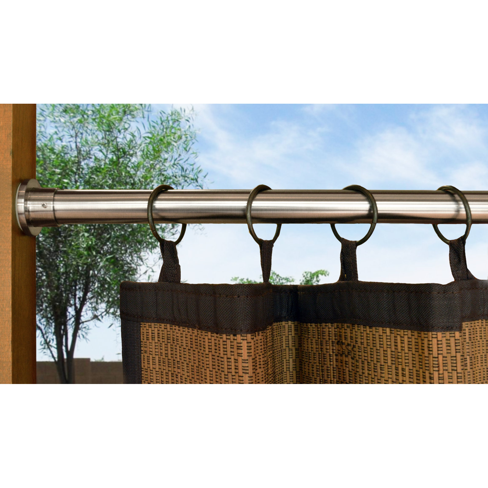 Armiyah Tension Rod, 28" - 48" W, Brushed Nickel
