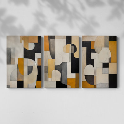 Abstract Series CLXVI -Set Of 3 Gallery Wrapped Canvas -Ready to Hang