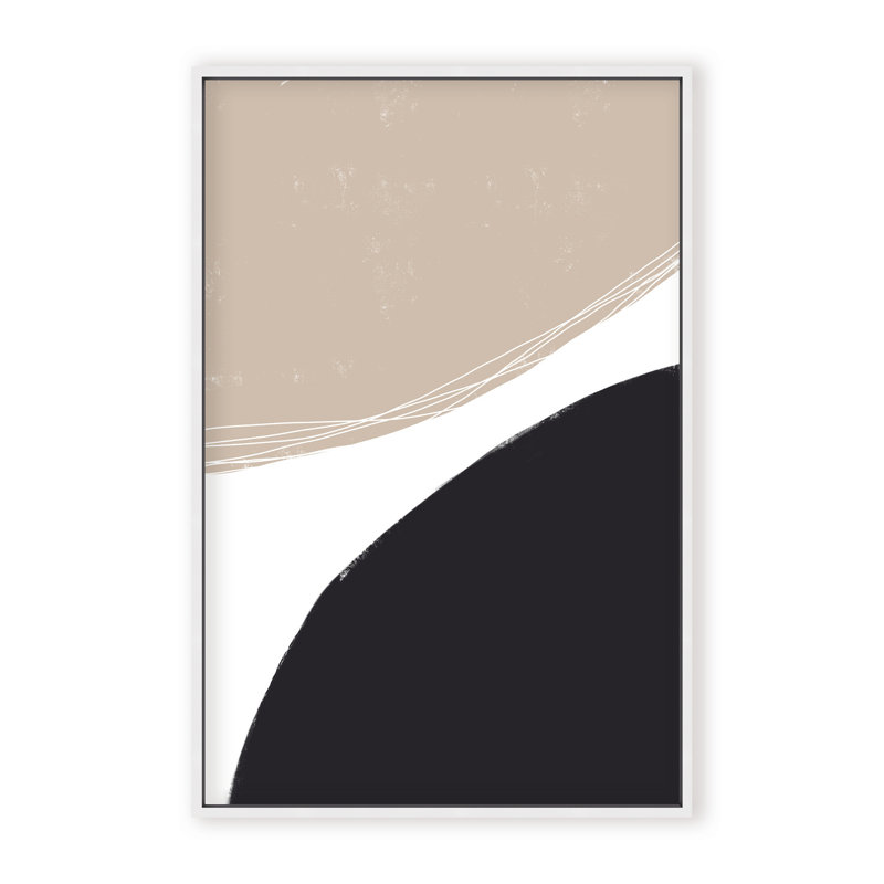 Abstract Joyful Harmony by  - Picture Frame Painting on Paper, 48" H x 32" W x 1.125" D, Framed Print, Black