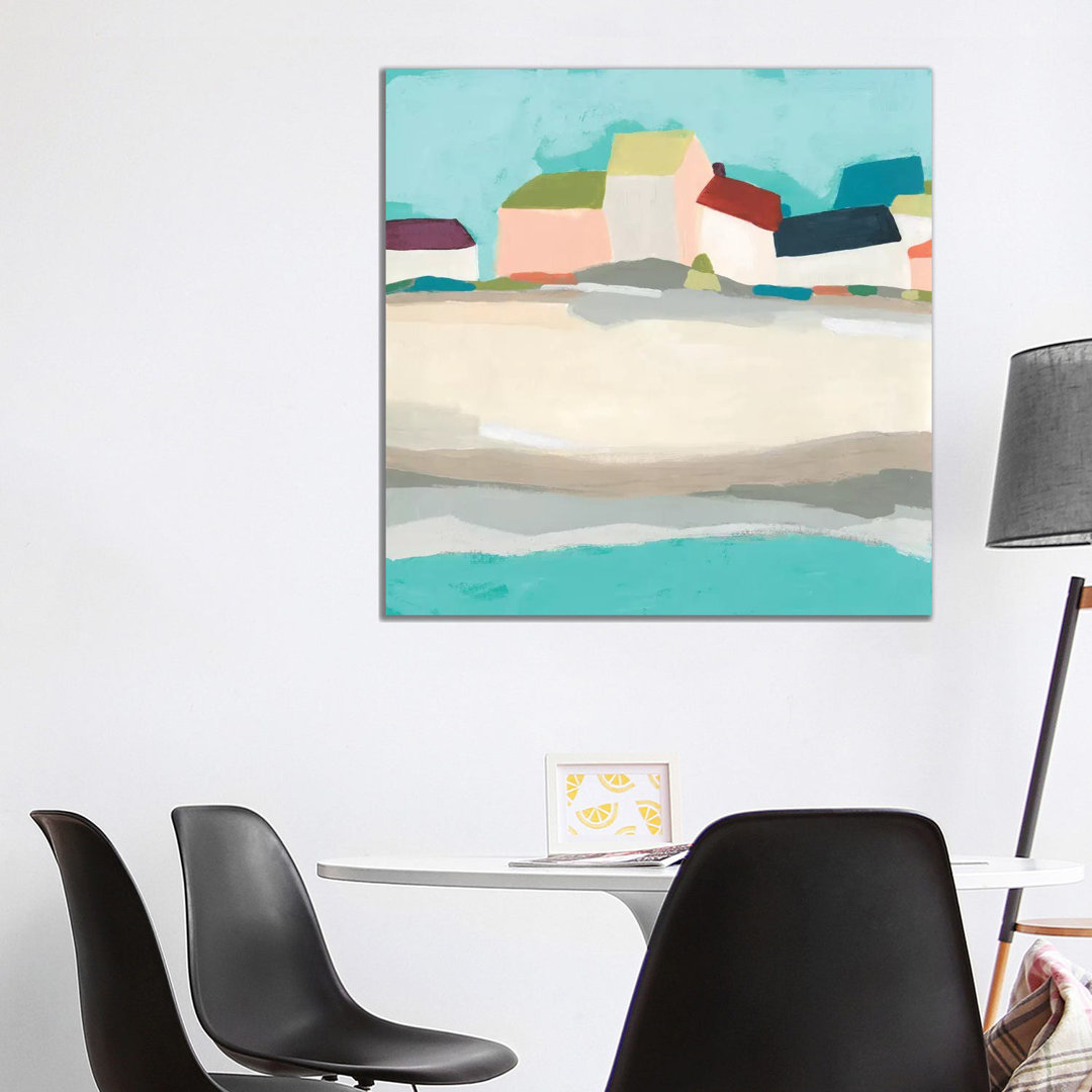 Coastal Village I by June Erica Vess - Wrapped Canvas Gallery-Wrapped Canvas Giclée