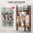 3-Tier Floor Standing Corner Shower Caddy Organizer With Toothbrush Holder, Rustproof Bathroom Storage Shelf With Large Spacing And Hooks For Kitchen Or Bathroom-1353958479-1353958477