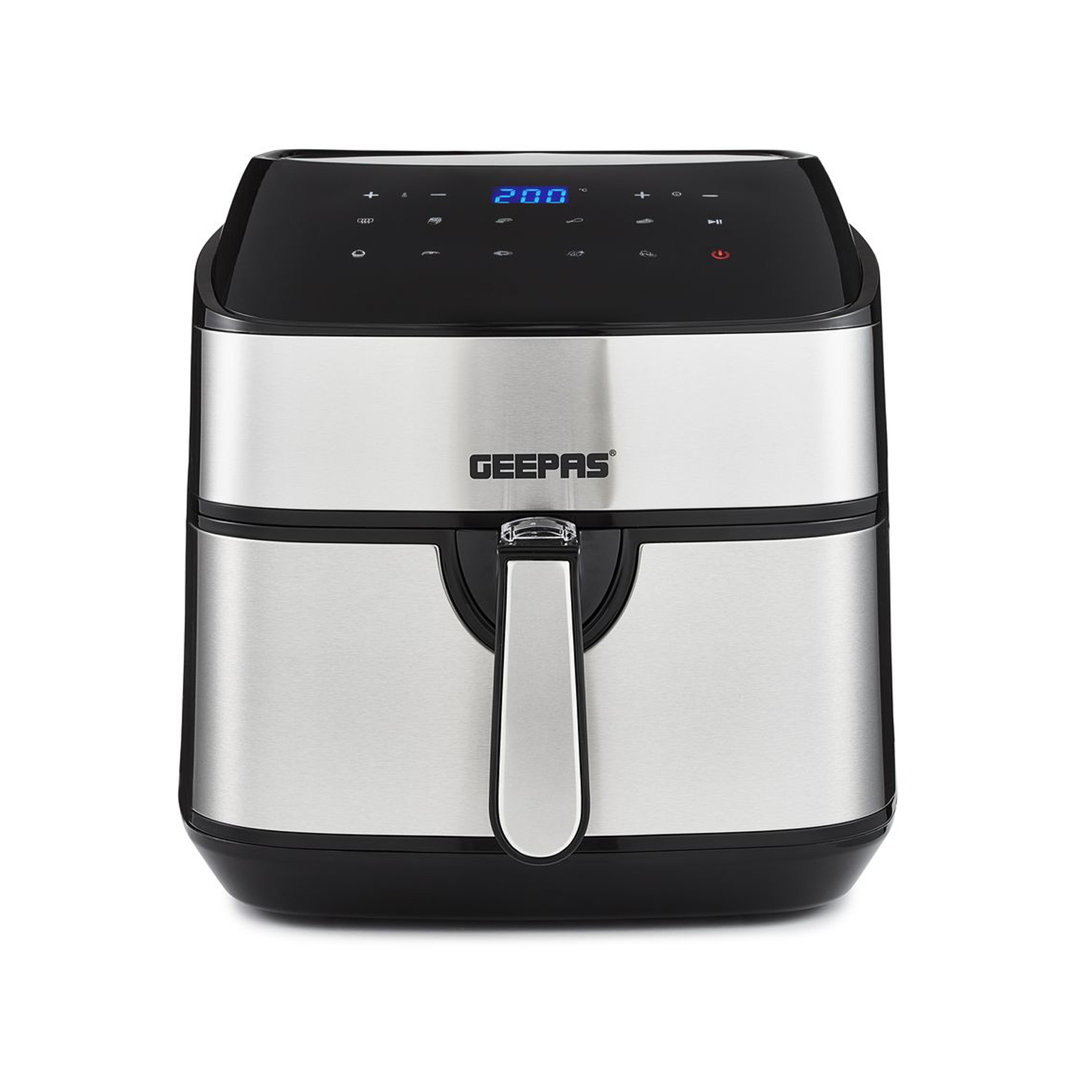 GEEPAS Digital Air Fryer Vortex Technology 7.5L Basket LED Touch Display 60Min Timer 10 Preset Max 1800W