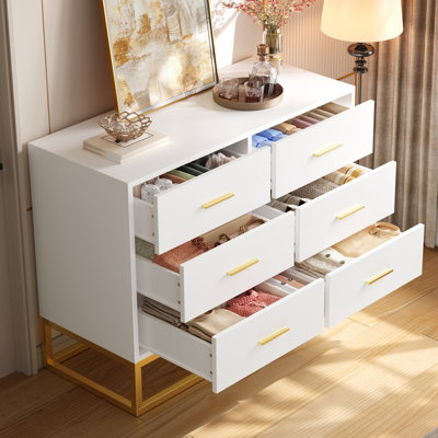 Commode double à 6 tiroirs
