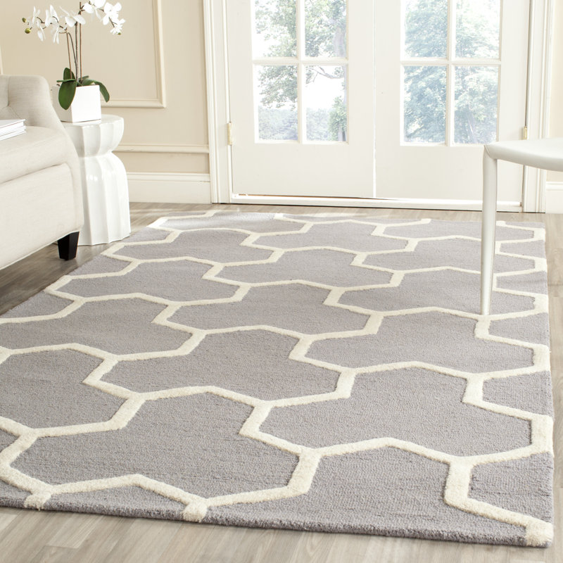 Cambridge Hand Tufted Wool Geometric Rug, 5' x 8'