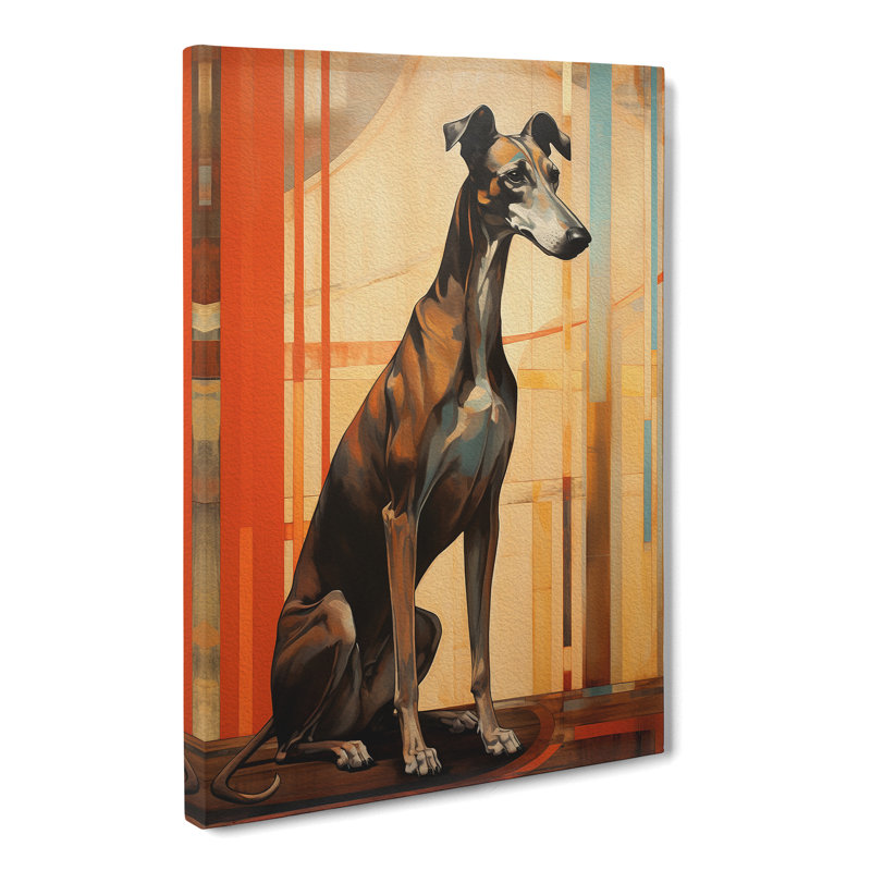 Greyhound No.3 - Wrapped Canvas, 60cm H x 40cm W x 3cm D