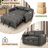 Shortridge 48.5" W Linen Convertible Sofa -1222057709