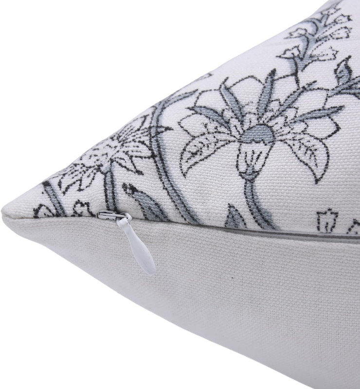 Housse de coussin décorative en coton à imprimé à la main pour canapé-lit - 14 x 14 pouces, 14 po x 14 po, Carré