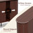 47.42'' Wide Modern Curved Sideboard Cabinet with Fluted Doors, Adjustable Shelf & Oval Top, Walnut Brown-491758150