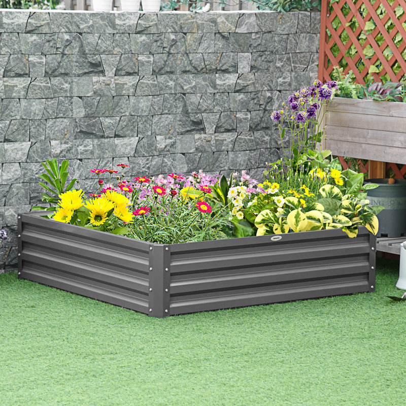 Brebner Metal Planter Box, 30cm H x 120cm W x 120cm D