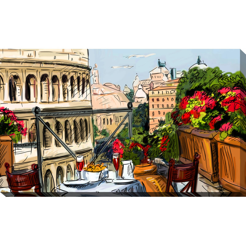 « rome, italie », impression sur toile tendue, H 28 po x l 48 po x P 1,5 po