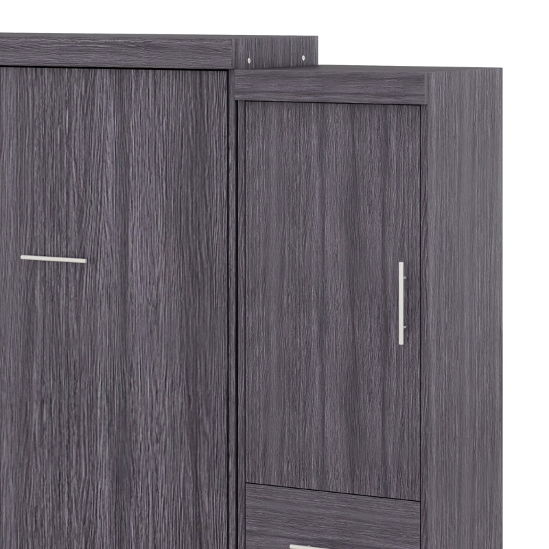 Lit escamotable avec garde-robe et tiroirs, lit de rangement, peut être plié dans une armoire