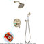 Système de douche double Rainfall & Waterfall avec valve à pression équilibrée et pomme de douche à main