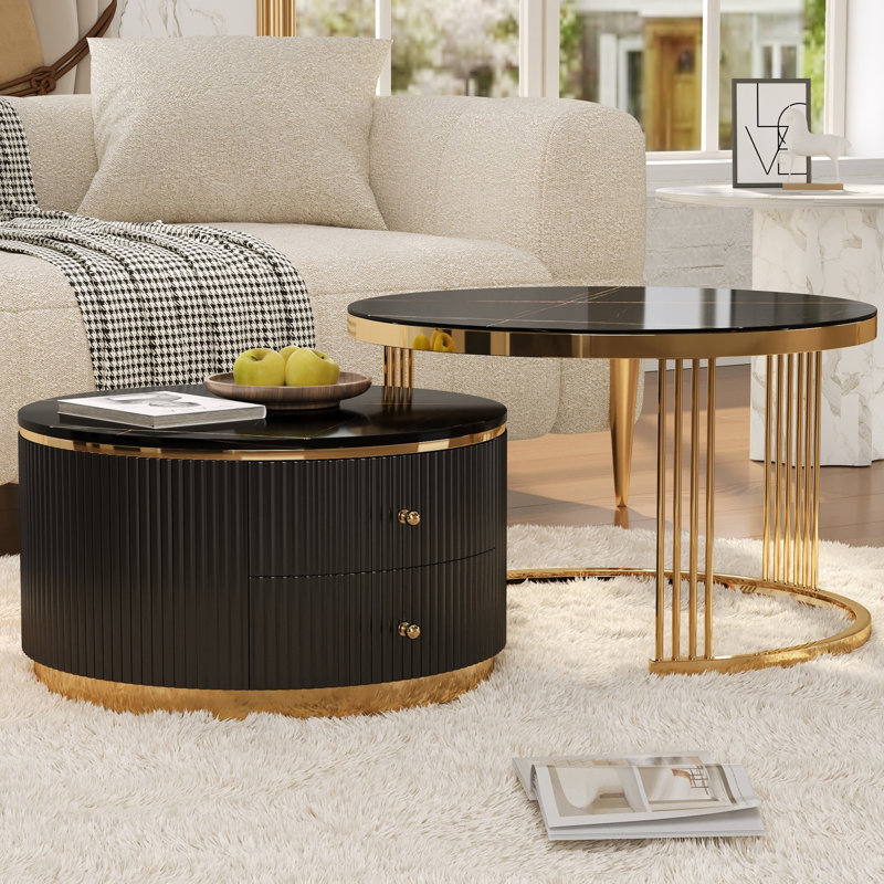 Ensemble de tables basses gigognes 27 po, Noir