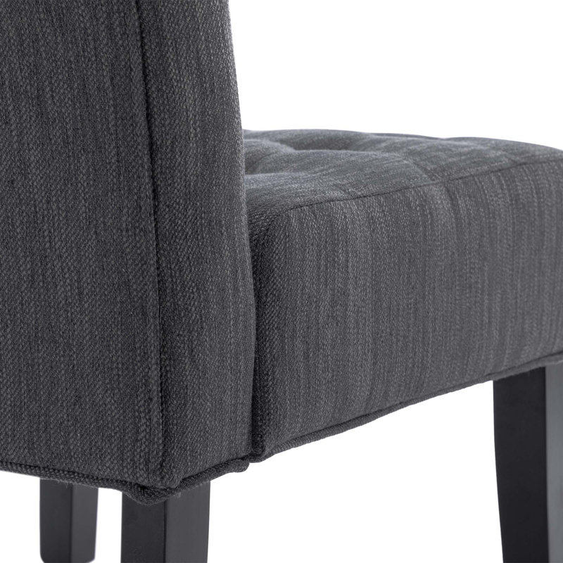 Chaise d'appoint rembourrée moderne en tissu pour salon / chambre à coucher / salle à manger, ensemble de 2