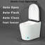 Toilette compacte avec option bidet - ouverture / fermeture automatique, chasse d'eau, siège chauffant, sécheuse à air chaud, fonctionnalité intelligente pour la salle de bain