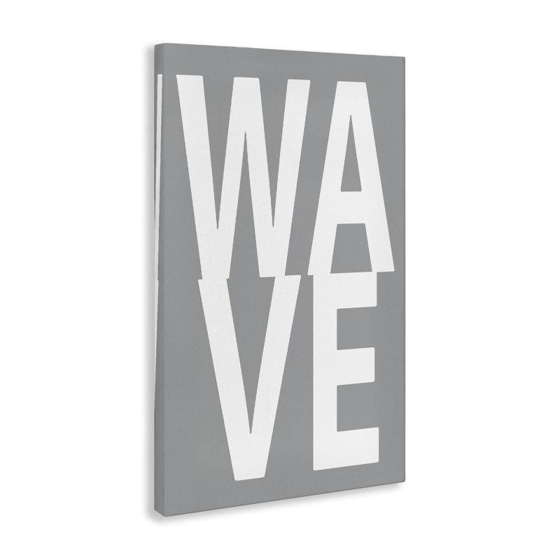 «Wave Wave» sur toile grise par Jamie MacDowell, H 24 po x l 16 po