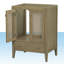 Base de meuble-lavabo simple 23,6 po seulement en brun