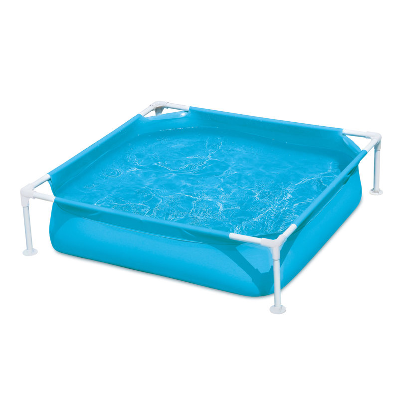 Summer Waves Plastic Square Kiddie Pool 12'' H x 48'' W x 48'' L