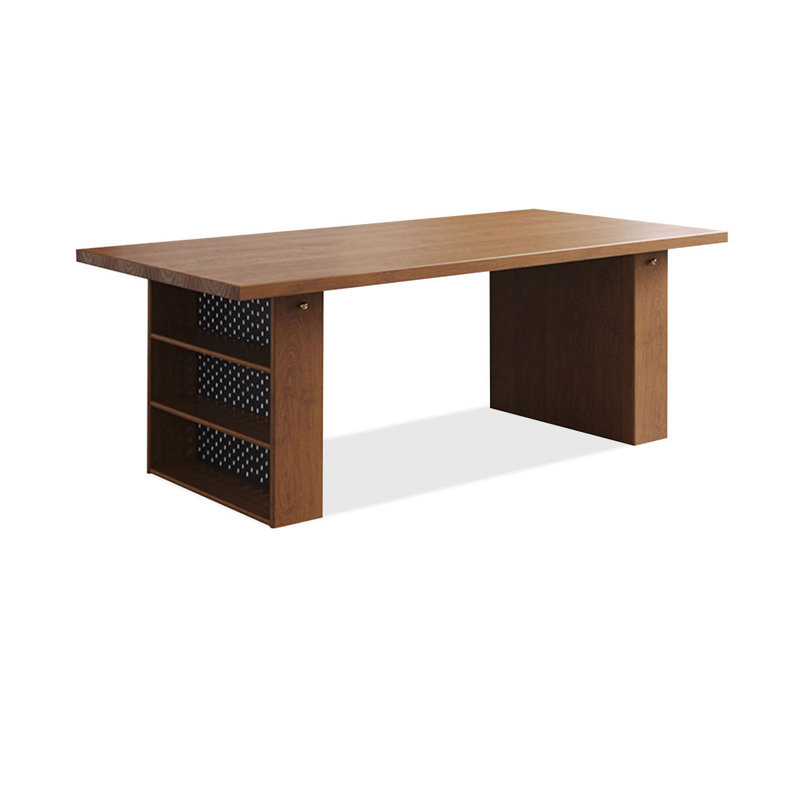 Bureaux rectangulaires bruns en bois massif, H 29,53 po x l 62,99 po x P 31,5 po
