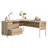 L-Shaped Desk, Brown Finish
