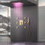 Thermostatic Rain Shower System Set with 12 Inch Rainfall Ceiling Shower Head-111068549