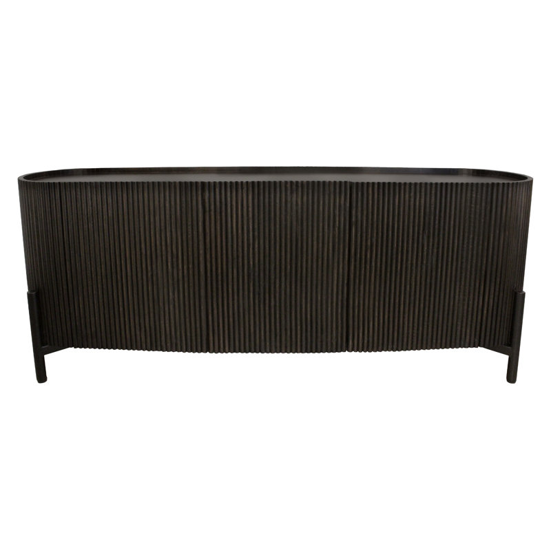 Annakay 3-door Sideboard In Dark Brown Finish On Mango Wood