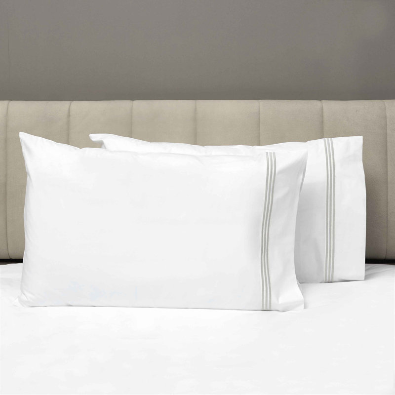 Platinum Pillow Case, Standard Pillowcase, White/Pearl