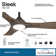 60" Sleek 3 - Blade LED Smart Standard Ceiling Fan with Remote Control and Light Kit Included