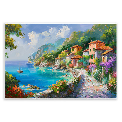  Pathway Along Coast Wall Plaque Art by LSR Design Studio